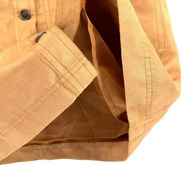 Banana Republic Tan Ultra Suede Utility Button Front Mini Skirt - Picture 2 of 6